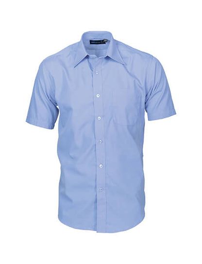 DNC Mens Premier Poplin Business Shirts - Short Sleeve (4151)