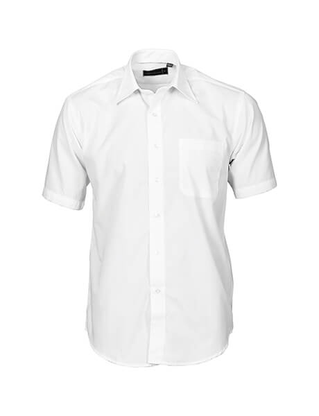 DNC Mens Premier Poplin Business Shirts - Short Sleeve (4151)