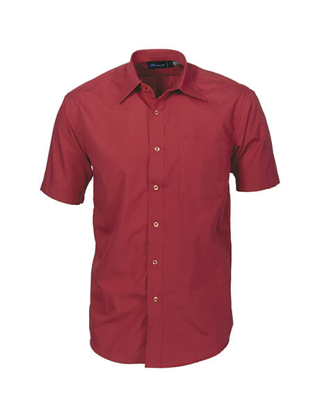 DNC Mens Premier Poplin Business Shirts - Short Sleeve (4151)