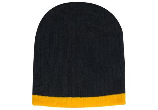 Headwear Two Tone Cable Knit Beanie - Toque (4195)