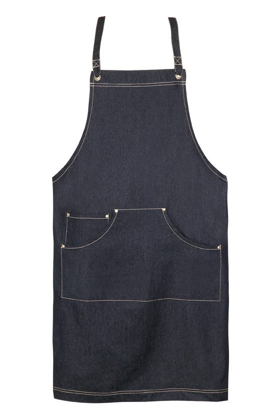 Ramo-Ramo Denim Bib Apron	(new)-Black-Uniform Wholesalers - 2