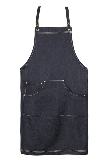 Ramo-Ramo Denim Bib Apron	(new)-Black-Uniform Wholesalers - 2