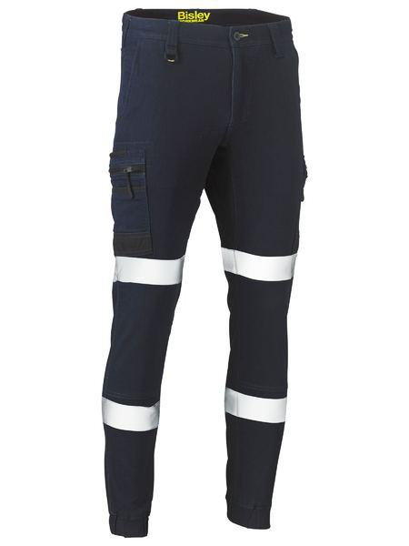 Bisley Flx & Move Taped Stretch Denim Cargo Cuffed Pants -(BPC6335T)
