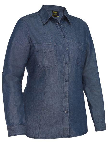 Bisley Womens Long Sleeve Denim Work Shirt(BL6602)