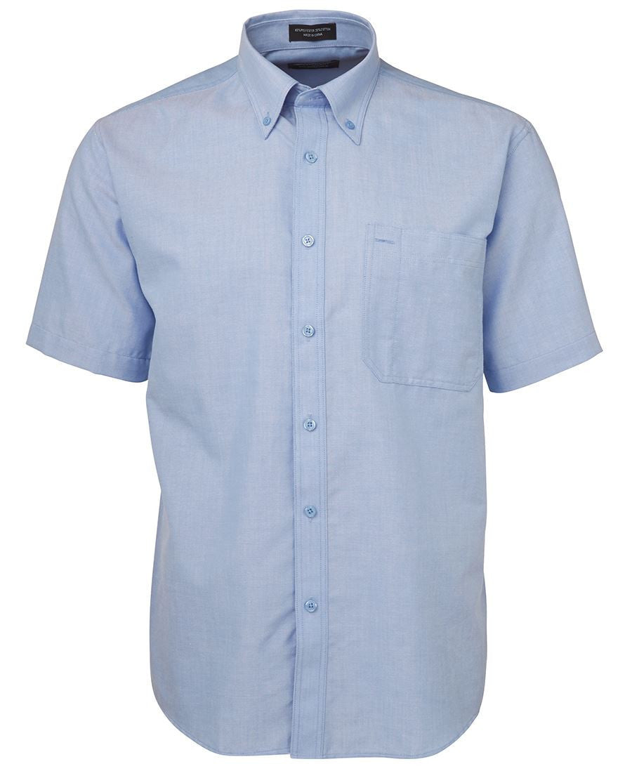 JB's Wear-Jb's Adults Short Sleeve Oxford Shirt-Lt Blue / S-Uniform Wholesalers - 2