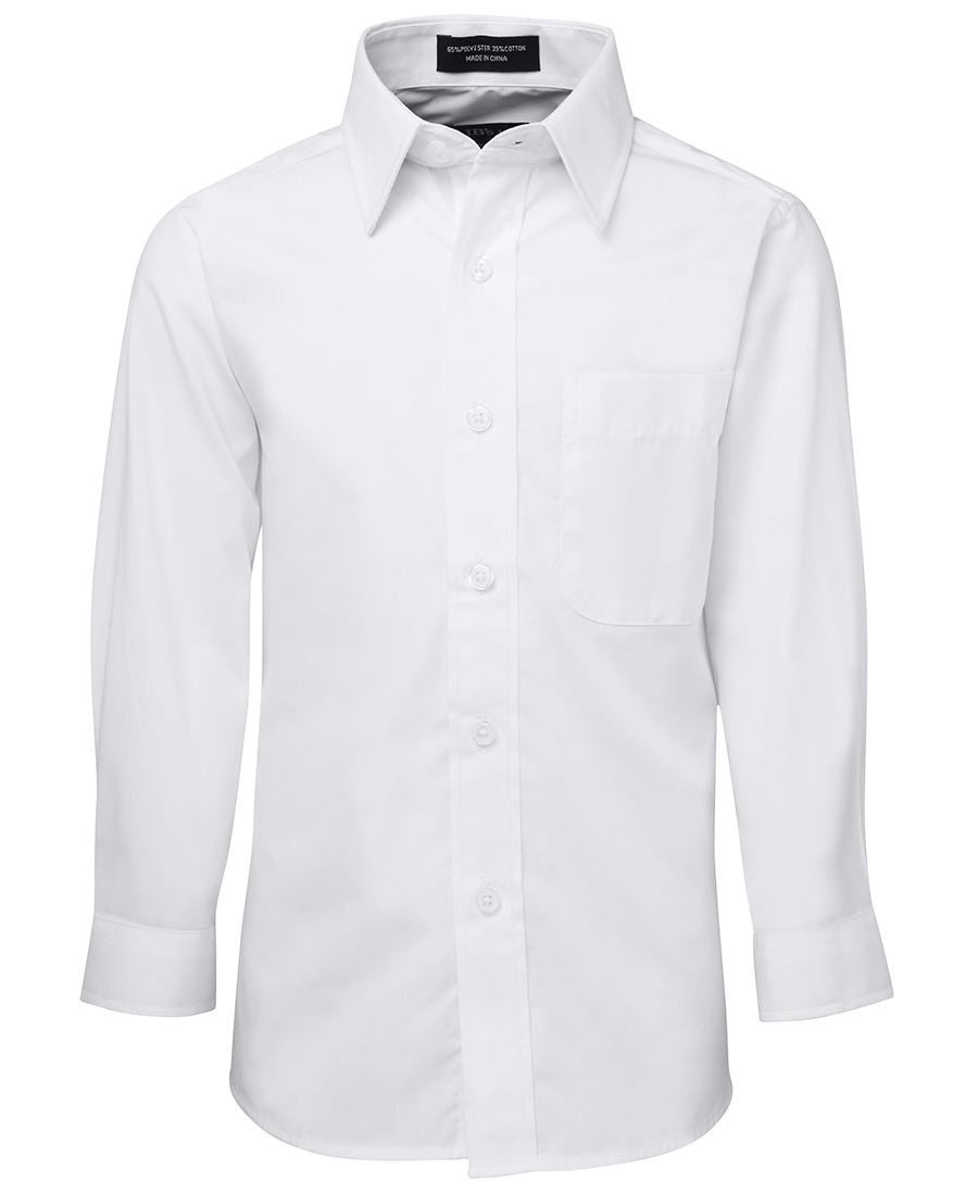 JB's Wear-JB's  Kids Poplin Shirt-White L/S / 4-Uniform Wholesalers - 4