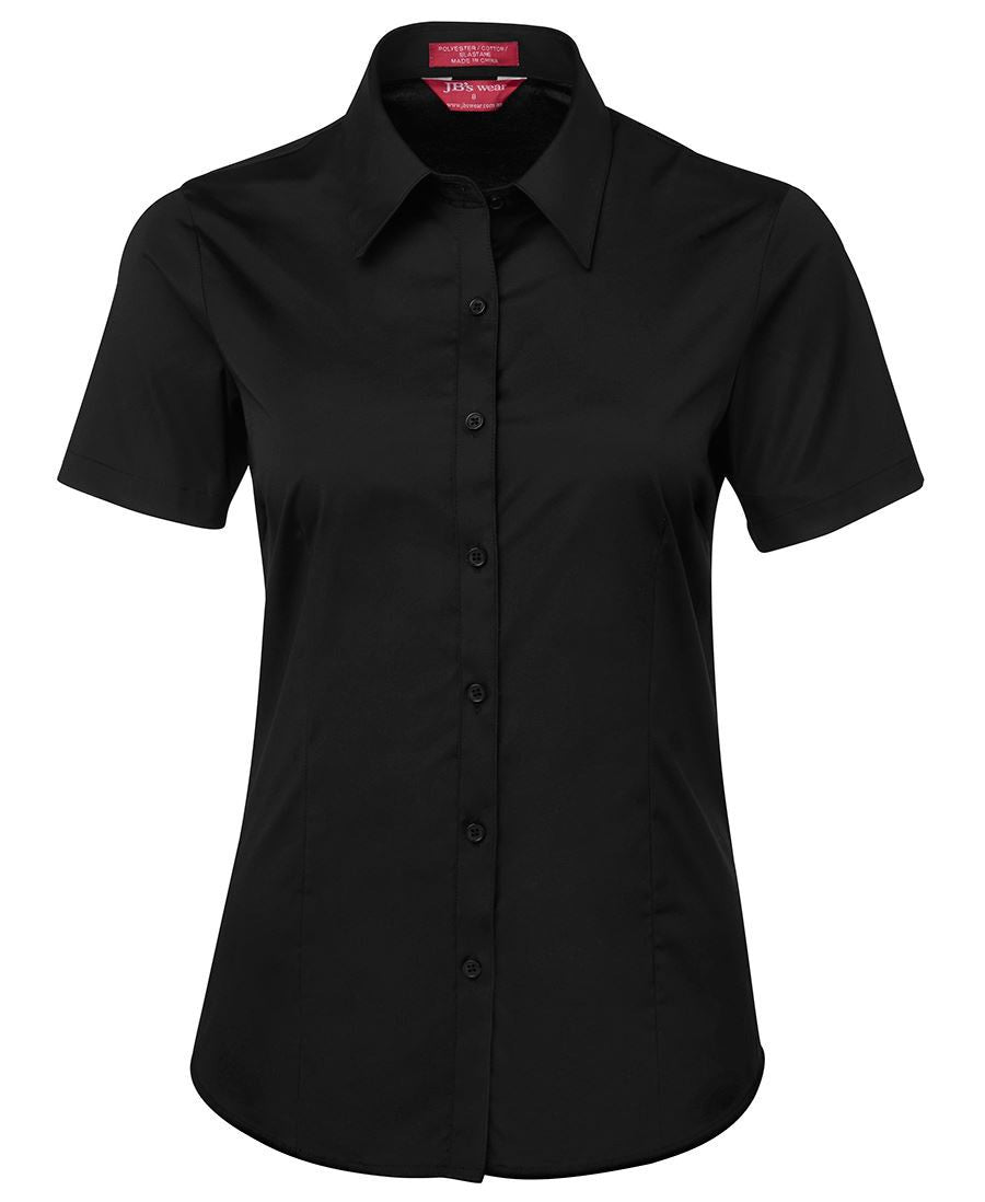 JB's Wear-JB'sLadies Urban S/S Poplin Shirt-Black / 6-Uniform Wholesalers - 2