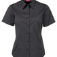 JB's Wear-JB'sLadies Urban S/S Poplin Shirt-Charcoal / 6-Uniform Wholesalers - 6