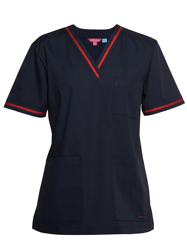 JBs Wear  Ladies Contrast Scrubs Top (4SCT1)