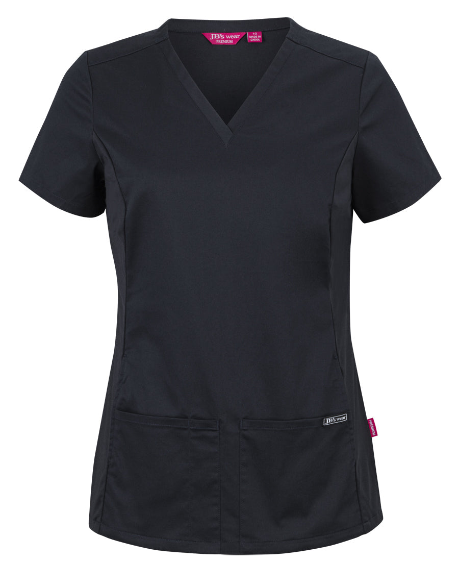 JB'S Ladies Premium Stretch Panel Scrub Top (4SUT1)