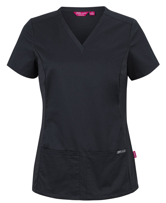 JB'S Ladies Premium Stretch Panel Scrub Top (4SUT1)