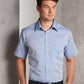 Winning Spirit Men's Fine Chambray Short Sleeve Shirt (M7011)