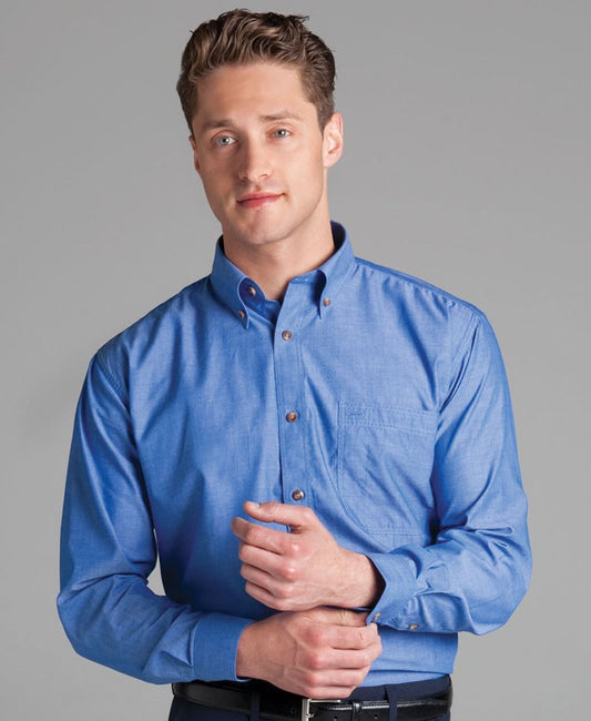 JB's Wear-Jb's Long Sleeve Indigo Shirt - Adults--Uniform Wholesalers - 1