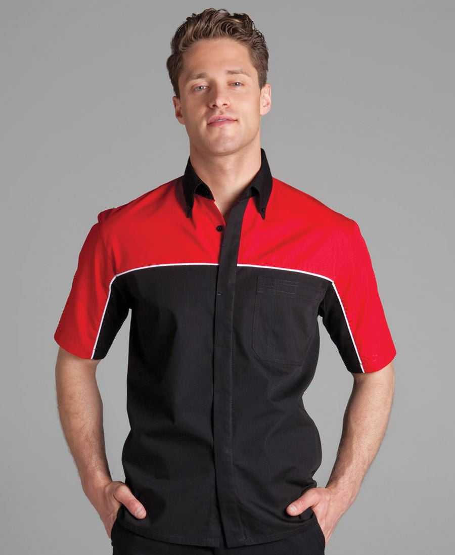 JB's Wear-JB's Podium Moto Shirt-Black/Red/White / S-Uniform Wholesalers - 1