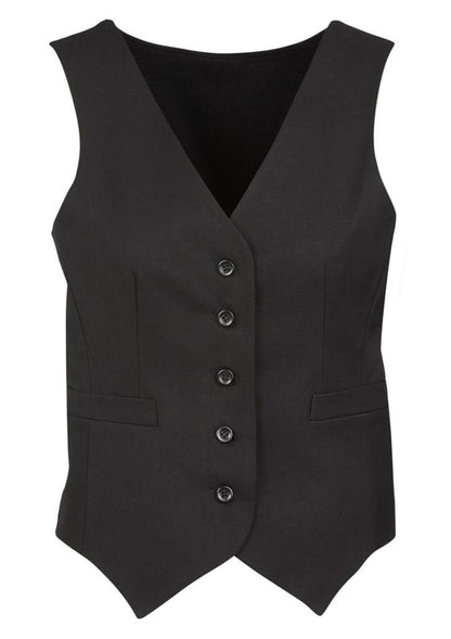 Biz Corporates Peaked Ladies Vest with Knitted Back (50111)