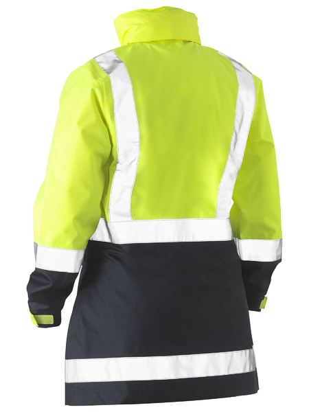 Bisley Women's H Taped Two Tone Hi Vis Rain Jacket (BJL6966T)