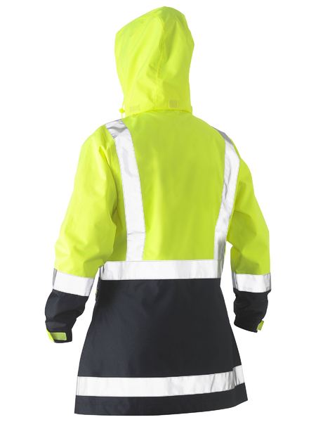 Bisley Women's H Taped Two Tone Hi Vis Rain Jacket (BJL6966T)