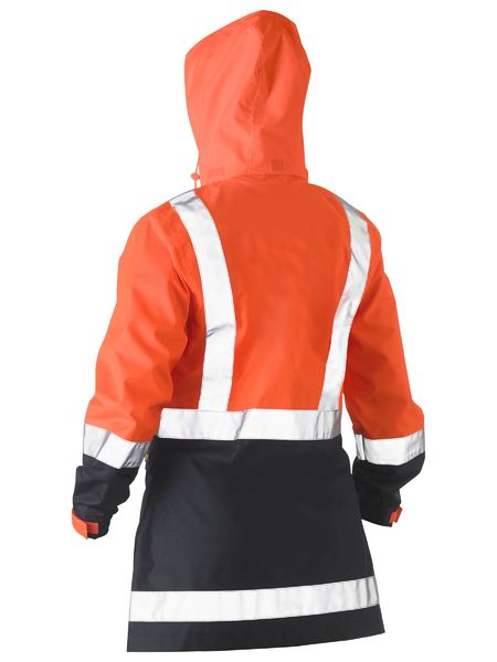 Bisley Women's H Taped Two Tone Hi Vis Rain Jacket (BJL6966T)