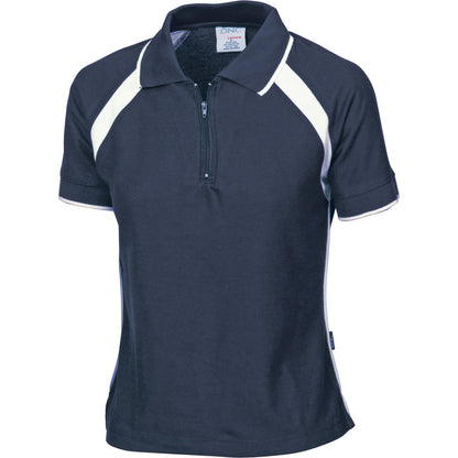 DNC Ladies Poly/Cotton Contrast Raglan Panel Polo 1st(7 Colour) (5246)