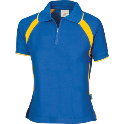DNC Ladies Poly/Cotton Contrast Raglan Panel Polo 1st(7 Colour) (5246)