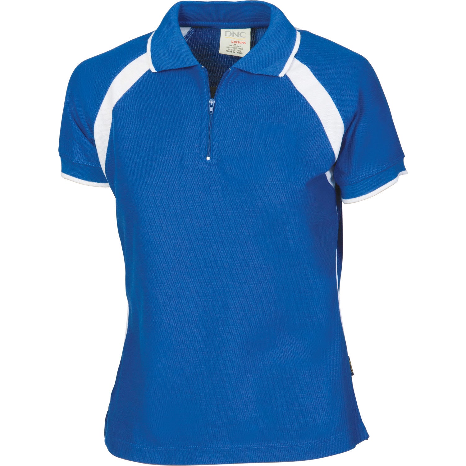DNC Ladies Poly/Cotton Contrast Raglan Panel Polo 1st(7 Colour) (5246)
