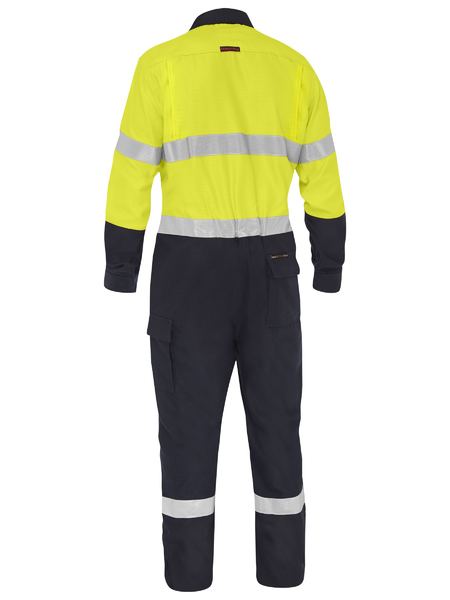 Bisley Apex 185/240 Taped Hi Vis FR Ripstop Vented Coverall (BC8477T)