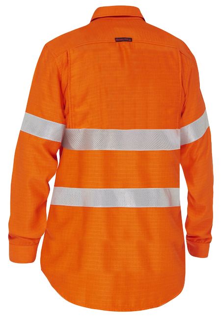 Bisley Apex 160 Women's Taped Hi Vis FR Ripstop Vented Shirt (BL8339T)