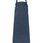 JB's Wear-JB's Bib Striped Without Pocket Apron-Navy/White / 86X93 BIB-Uniform Wholesalers - 3