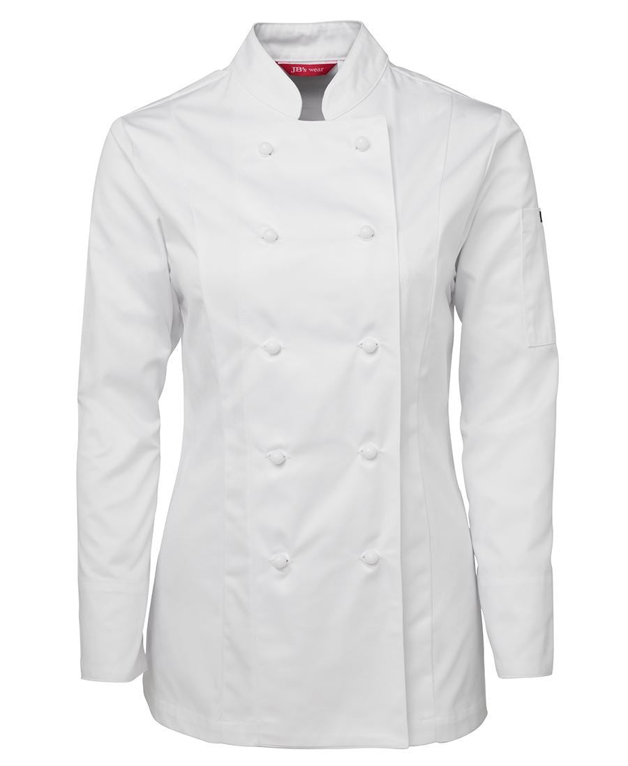 JB's Wear-JB's Ladies L/S Chef's Jacket-White / 6-Uniform Wholesalers - 2