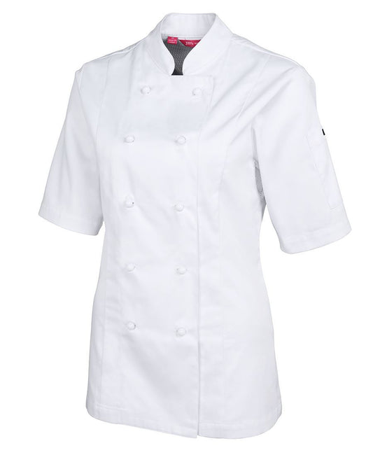 JB's Wear-JB's Ladies Vented S/S Chef's Jacket-White / 10-Uniform Wholesalers