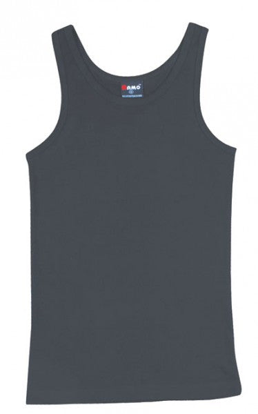 Ramo-Ramo Mens Rib Singlet-Black / S-Uniform Wholesalers - 2