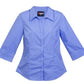 Ramo-Ramo Ladies 3/4 Sleeve Shirts-Mid Blue / 8-Uniform Wholesalers - 8