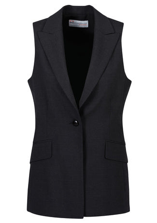 Biz Corporates Ladies longline Sleeveless Jacket (64014) Clearance