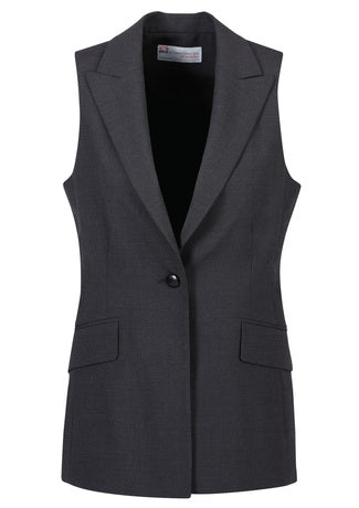 Biz Corporates Ladies longline Sleeveless Jacket (64014) Clearance
