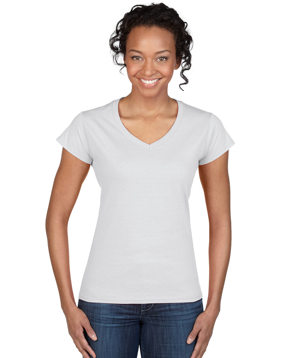 gildan women's v neck t shirts