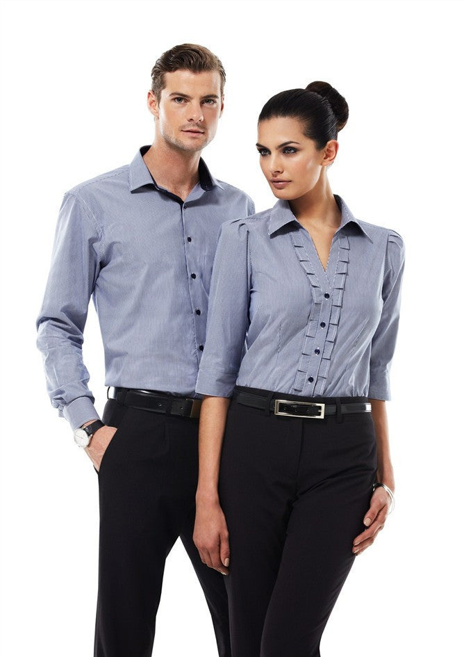 Biz Collection-Biz Collection Edge Mens long sleeve shirt--Uniform Wholesalers - 3
