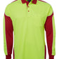 JB's Wear-JB's Hi Vis Long Sleeve Arm Panel Polo - Adults-Lime/Red / XS-Uniform Wholesalers - 4