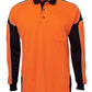 JB's Wear-JB's Hi Vis Long Sleeve Arm Panel Polo - Adults-Orange/Black / XL-Uniform Wholesalers - 10