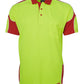 JB's Wear-JB's Hi Vis S/S Arm Panel Polo - Adults-Lime/Red / XS-Uniform Wholesalers - 3
