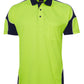 JB's Wear-JB's Hi Vis S/S Arm Panel Polo - Adults-Lime/Navy / XS-Uniform Wholesalers - 6