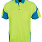 JB's Wear-JB's Hi Vis S/S Arm Panel Polo - Adults-Lime/Aqua / XS-Uniform Wholesalers - 4