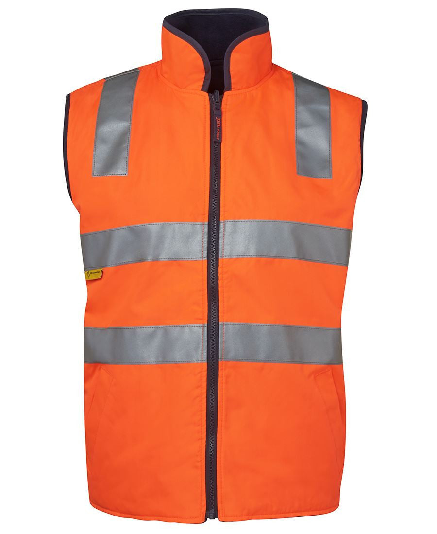 JB's Wear-JB's Hi Vis (D+N) Reversible Vest - Adults-Orange/Navy / S-Uniform Wholesalers - 5