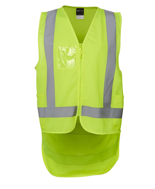 JB's Wear-JB's Hi Vis Zip Drop Tail (D+N) Vest-Lime / S-Uniform Wholesalers - 1