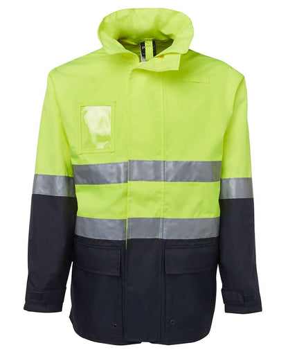 JB's Wear-JB's Hi Vis (D+N) Long Line Jacket - Adults-Lime/Navy / S-Uniform Wholesalers - 4