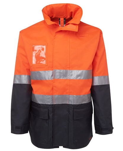 JB's Wear-JB's Hi Vis (D+N) Long Line Jacket - Adults-Orange/Navy / S-Uniform Wholesalers - 5
