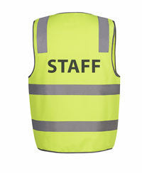 JB's Wear-JB's Hi Vis (D+N) Safety Vest Staff-S / LIME-Uniform Wholesalers