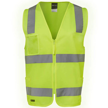 JBs Wear HI VIS (D+N) Zip Safety Vest (6DNSZ)