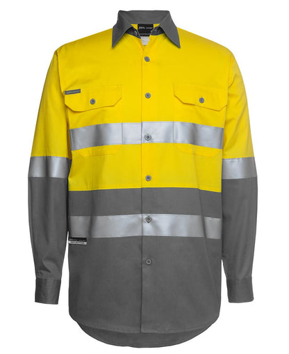 JBs Wear Hi Vis Long Sleeve (D+N) 150g Work Shirt - Adults (6DNWL)