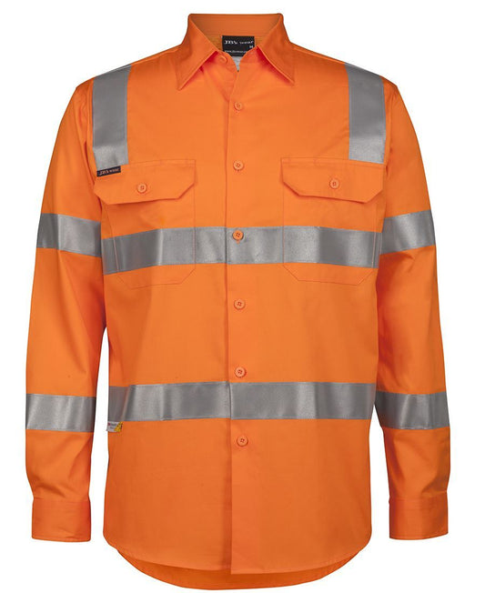 JBs Wear Hi Vis (D+N) L/S 150G Vic Rail Work Shirt (6DNWR)