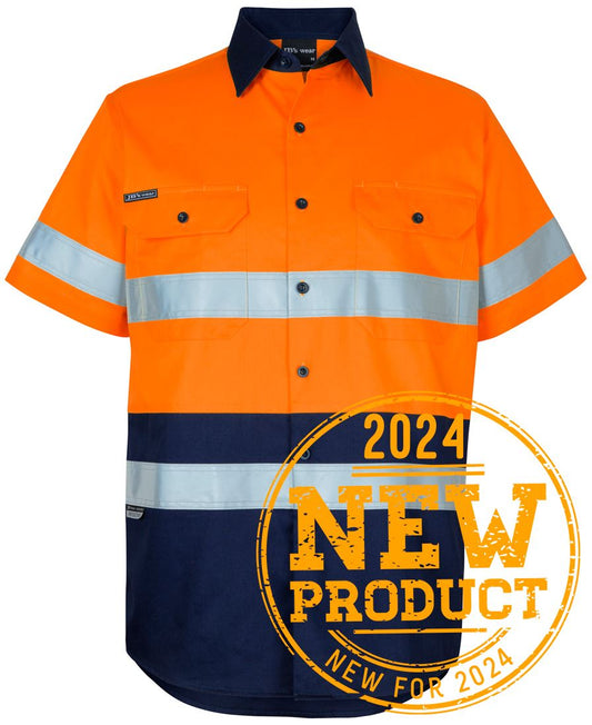 JB'S HI Vis (D+N) S/S 150g Work Shirt (6DNWS)